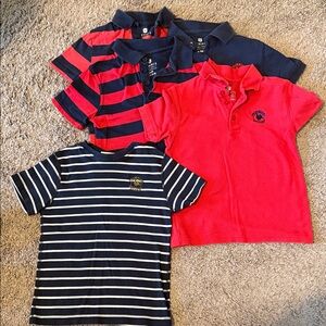 Primrose Schools Polo & Tee Set - Red and Navy Stripes